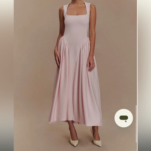 Meshki Scuba Jersey Midi Dress - Ballet Pink - Picture 4 of 8